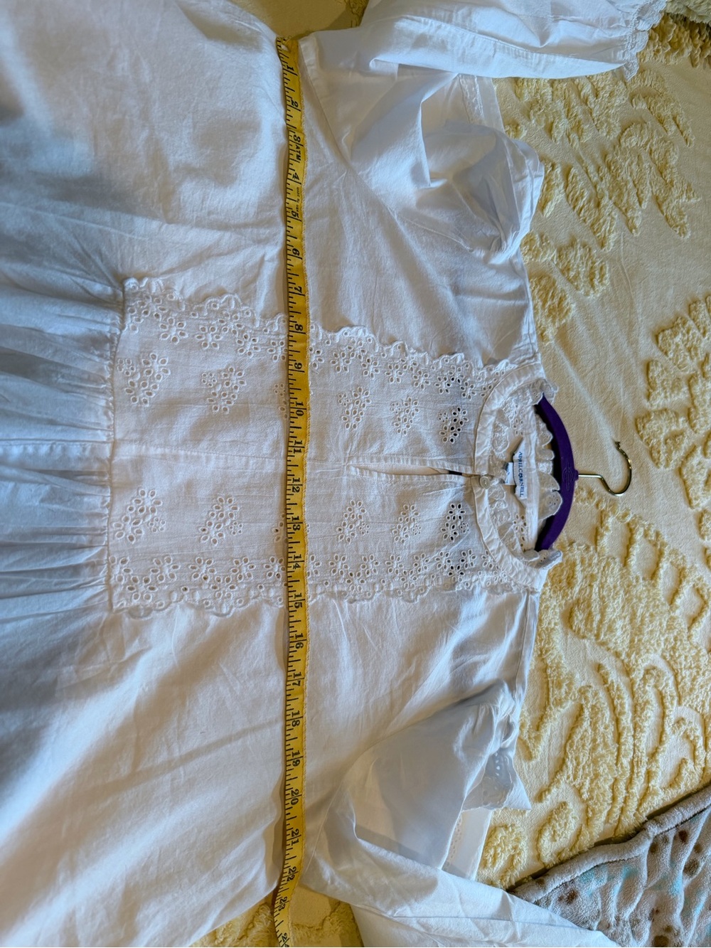 April Cornell White Eyelet Peasant Blouse - Picture 9 of 15